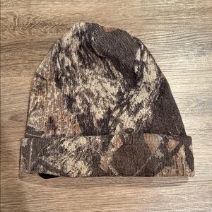 Gore Tex Fleece Lined Wool Blend Camo Print Stocking Hat